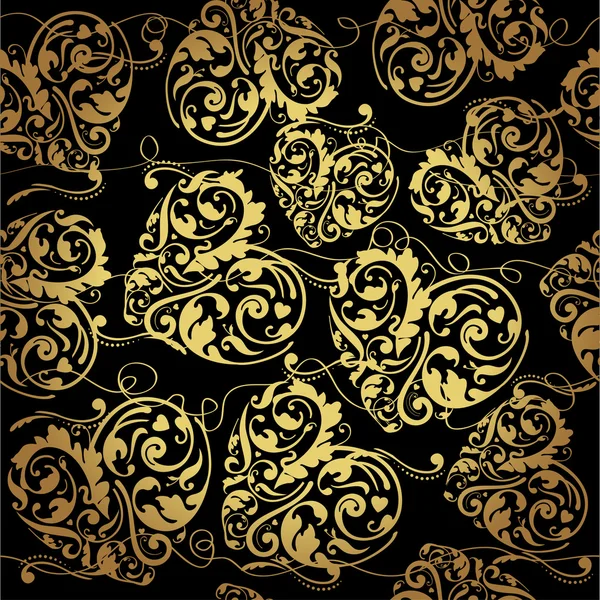 Black and golden pattern — Stock Vector