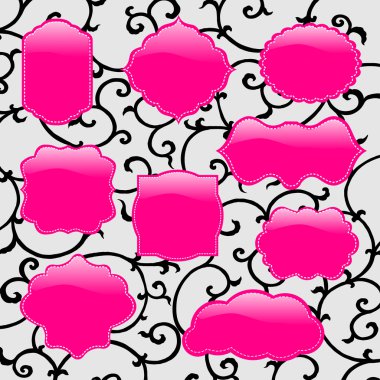 parlak pembe çerçeveler