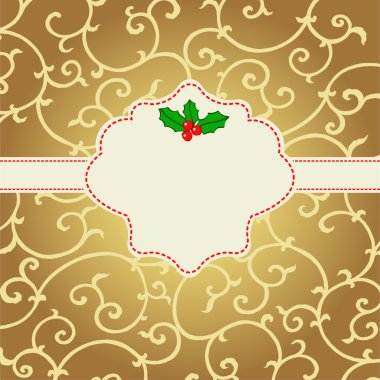 Ökseotu ile soyut Noel kartı