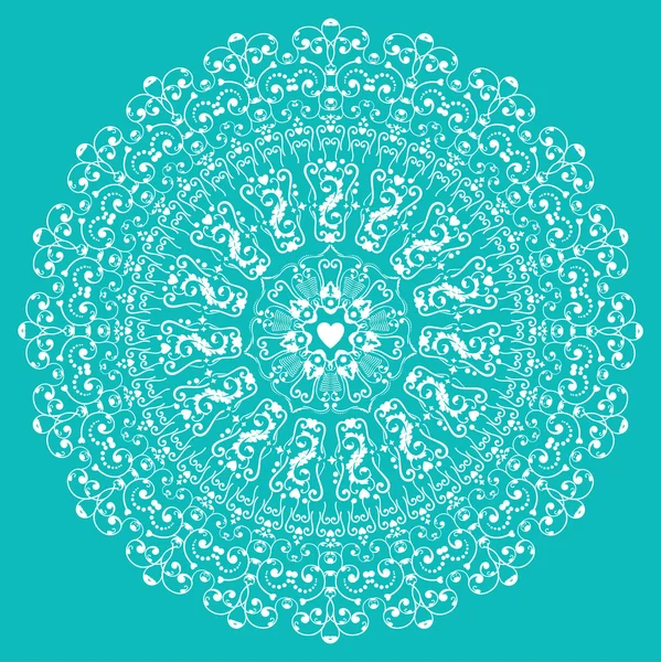 Circle lace ornament — Stock Vector