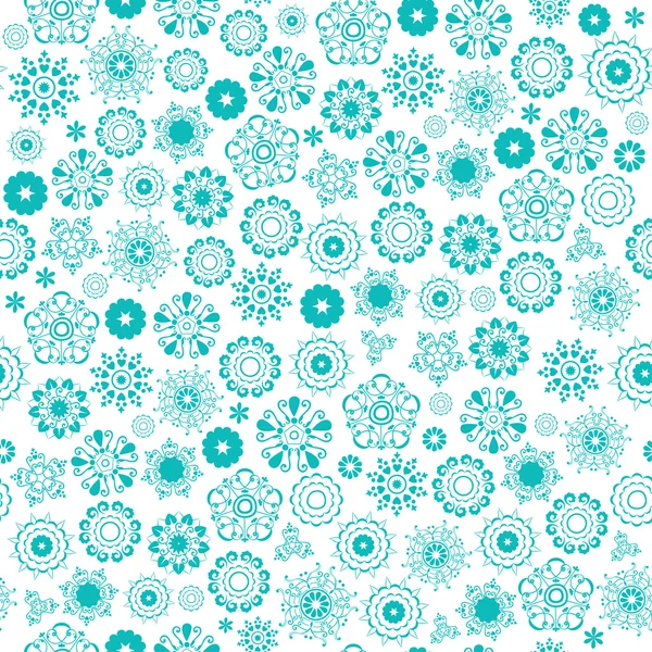 Seamless pattern with stylized snowflakes — Stock Vector