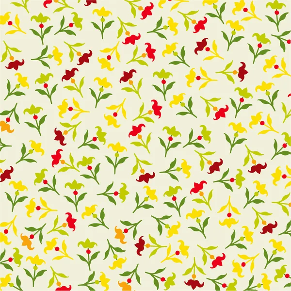 Seamless colorful floral pattern Flowers texture — Stock Vector