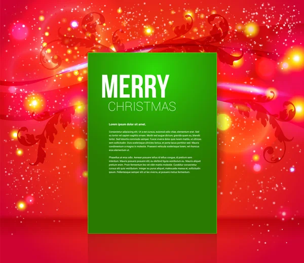 Bright and sparkling Christmas page layout with place for your text. — Stock Vector