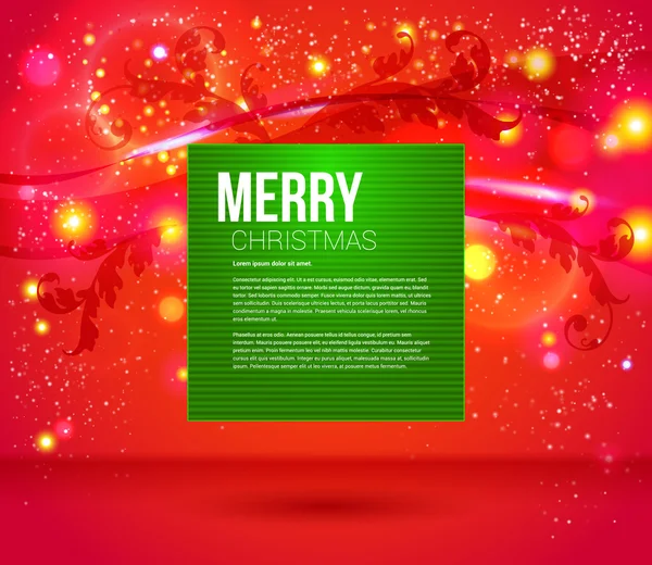 Mise en page de Noël lumineuse et scintillante avec place pour votre texte . — Image vectorielle