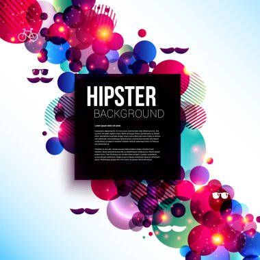 şık hipster poster kontrast parlak zemin.