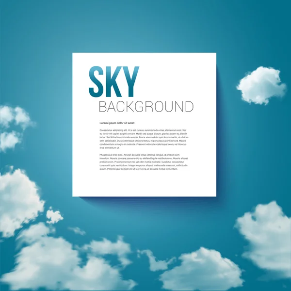 Sky with clouds page layout for Your business presentation. — Stock Vector