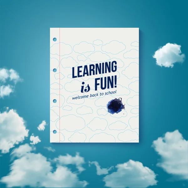 Learning is fun. Motivating poster. — Stock Vector