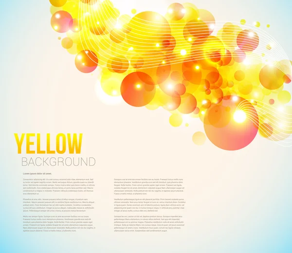 Diseño de página para su presentación en colores brillantes y cálidos . — Vector de stock