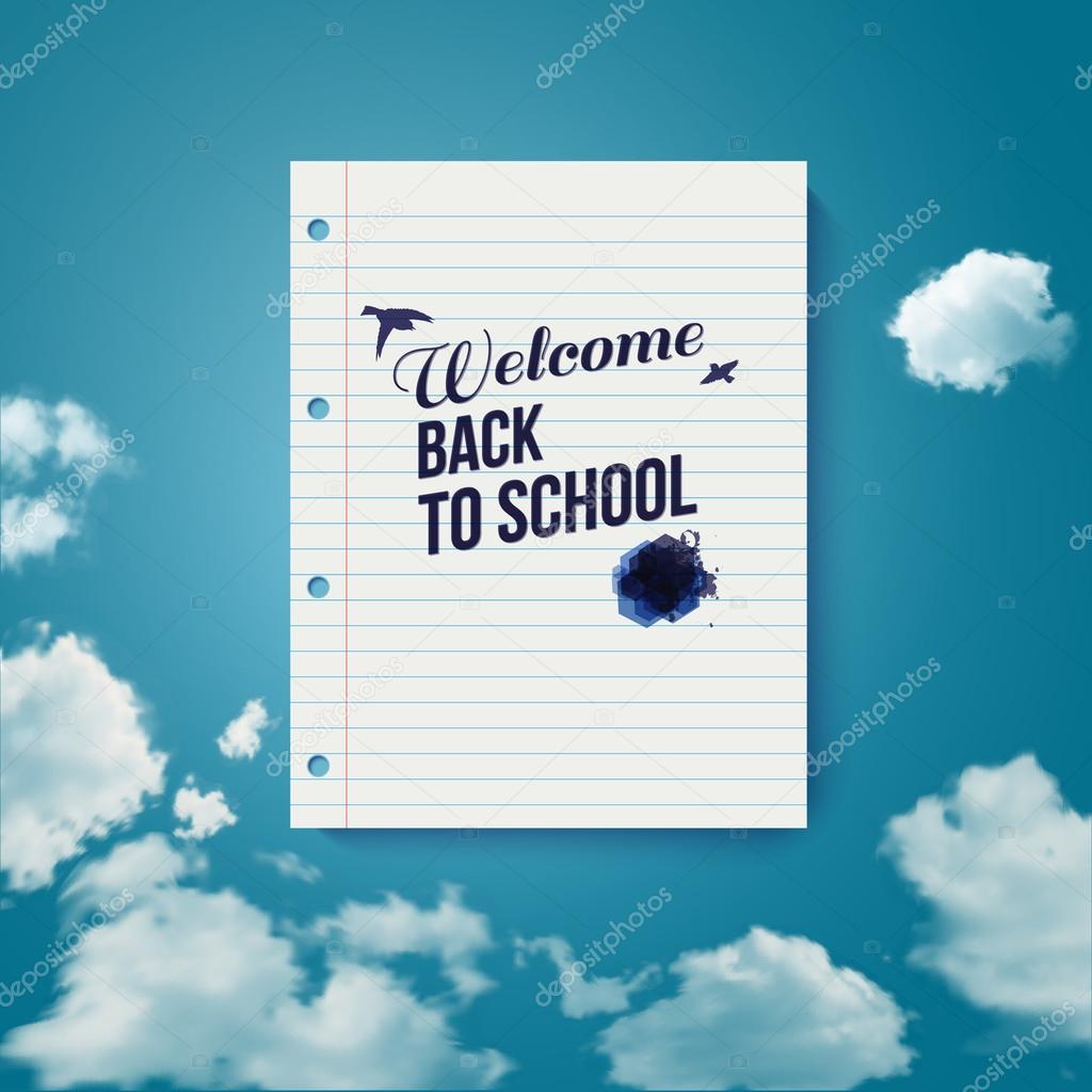Welcome back to school. Motivating poster.