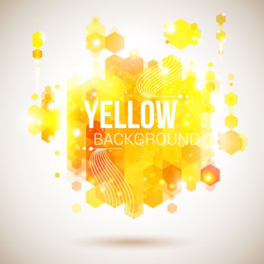 parlak ve iyimser bir poster. gür sarı soyut kompozisyon.