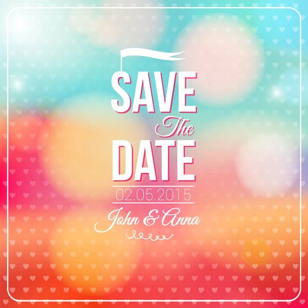 Save the date for personal holiday. Wedding invitation. — Stock Vector