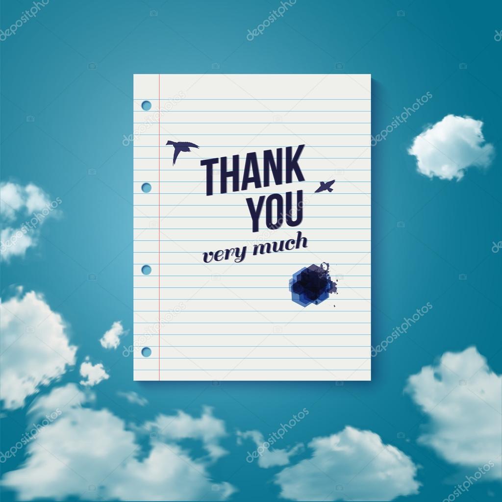 Thank you card for different occasions.