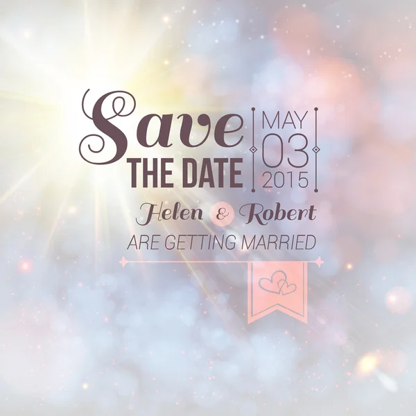 Save the date for personal holiday. Wedding invitation on a lovely soft background.