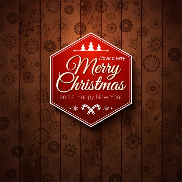 Etiqueta tipográfica Feliz Navidad y Feliz Año Nuevo . — Vector de stock