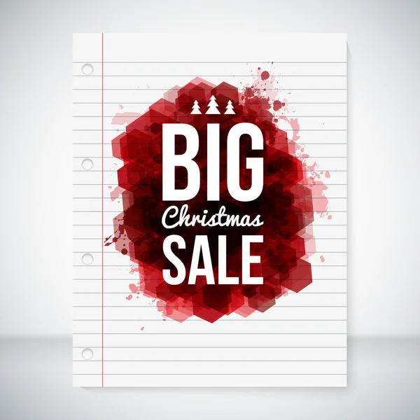 Big Christmas sale background. — Stock Vector