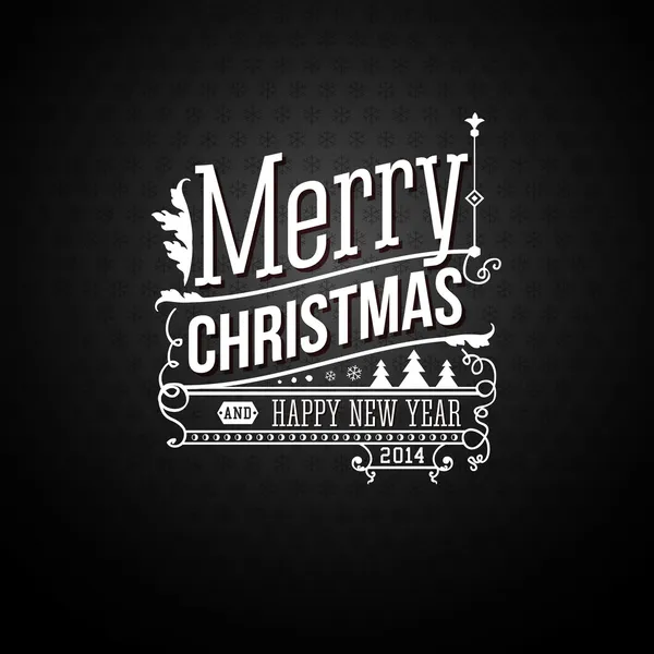 Christmas greeting card. Merry Christmas lettering in vintage st — Stock Vector