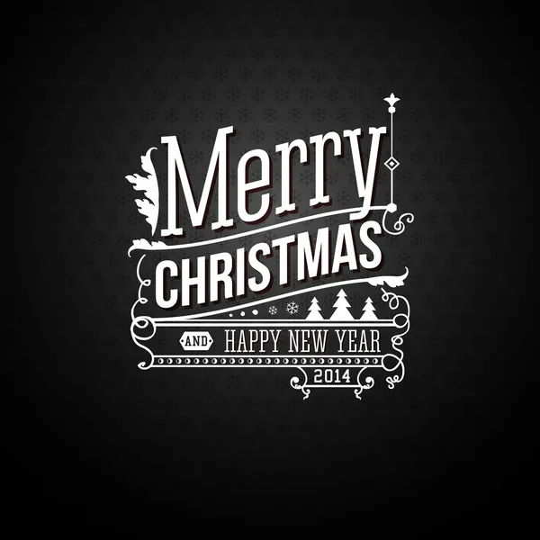 Christmas wenskaart. merry christmas belettering in vintage st — Stockvector