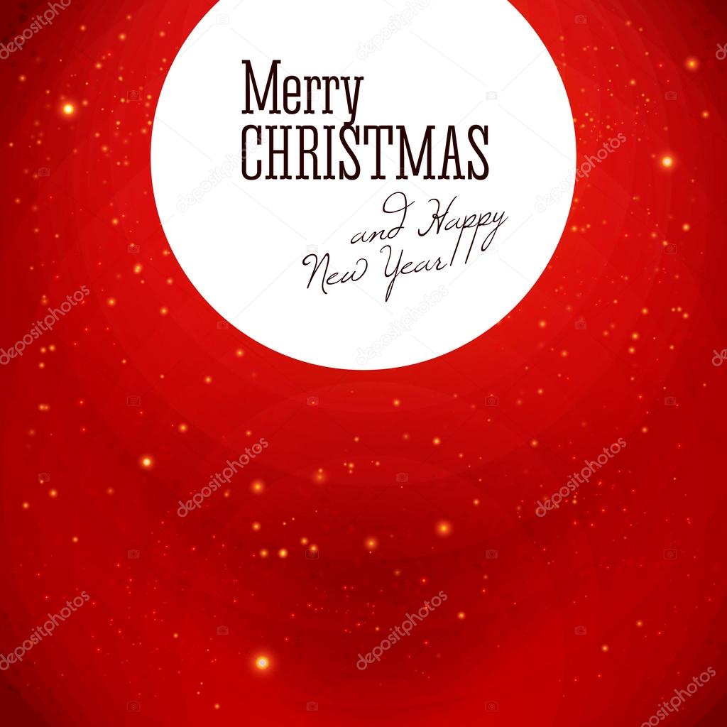 Merry Christmas and Happy New Year Card. Vector illustration.