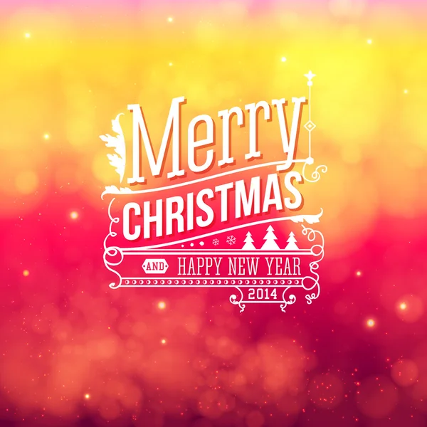 Boże Narodzenie kartkę z życzeniami. Wesołych Świąt Bożego Narodzenia napis w vintage st — Wektor stockowy