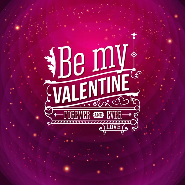 Mooie valentine kaart met belettering stijl. vectorillustratie. — Stockvector