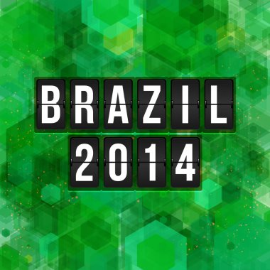 Brezilya 2014 futbol poster.