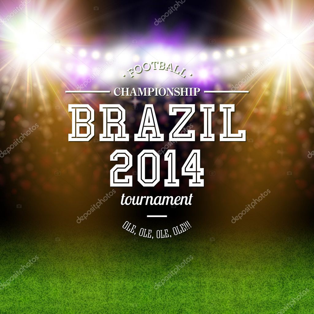 Brazil 2014 football poster.