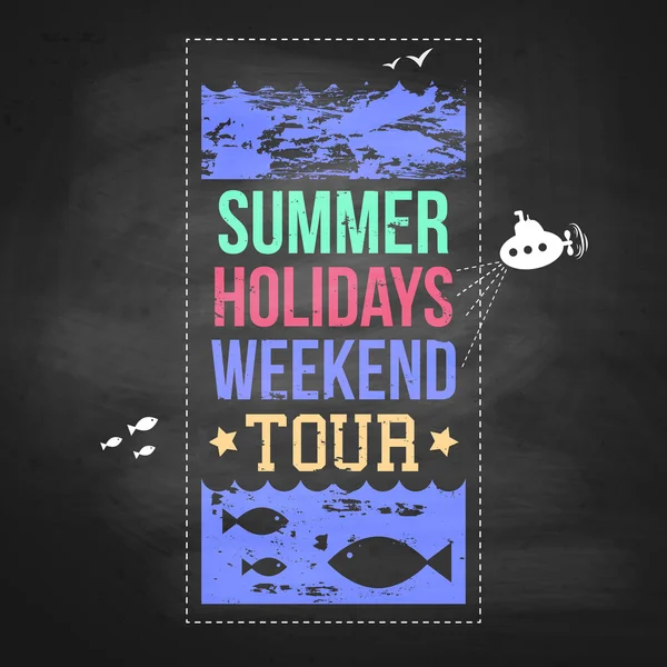 Реклама летних каникул — стоковый вектор
