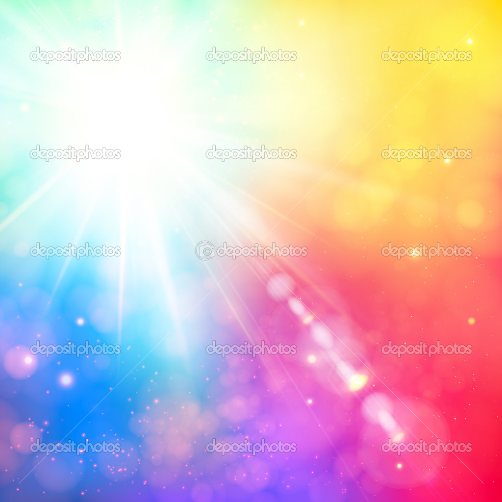 Bright shining sun with lens flare.