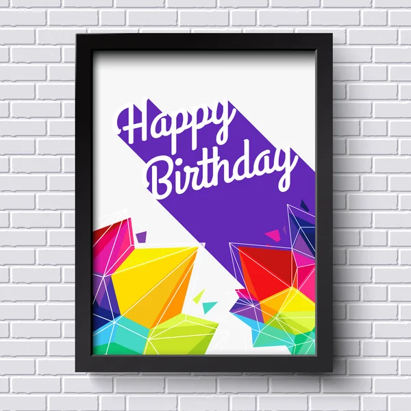 Carte abstraite joyeux anniversaire — Image vectorielle