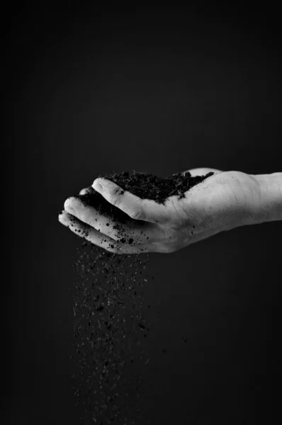 Handful of earth — Stock Photo, Image