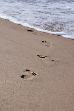 mielno Baltık Denizi'nde kumsalda