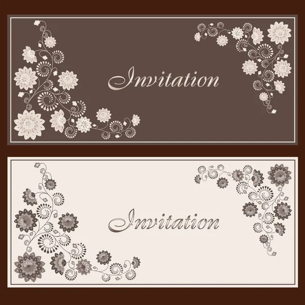 Collection of invitation cards — Stock Vector