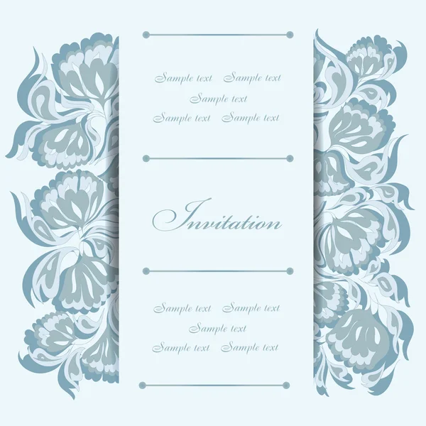 Blue invitation card design Stock Photos, Royalty Free Blue invitation