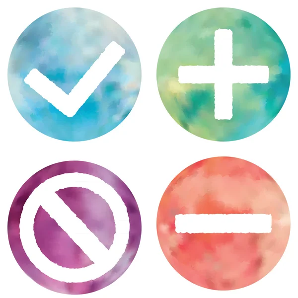 Watercolor buttons set. — Stock Photo, Image