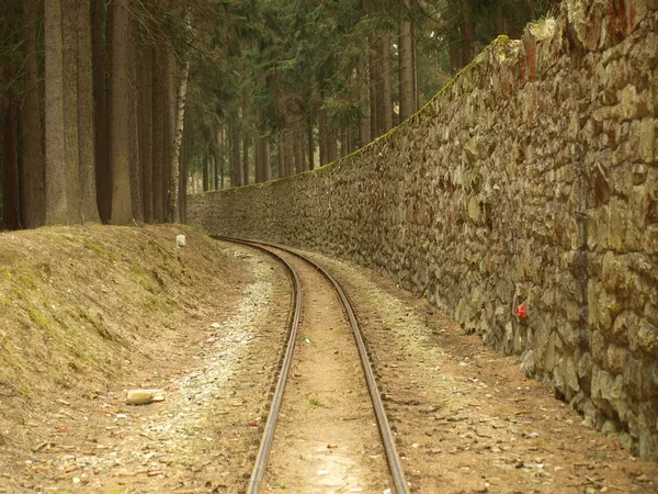 独特历史悠久的窄轨铁路 — 图库照片