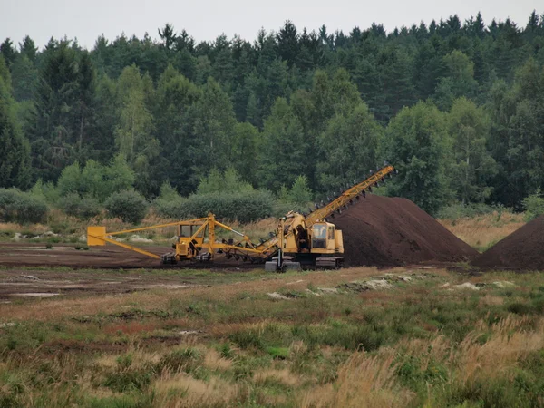 Extracción de turba, sur de Bohemia — Foto de Stock