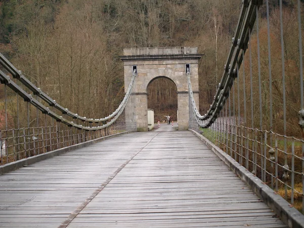 Unieke historische rijk Kettingbrug, Zuid-Bohemen — Stockfoto