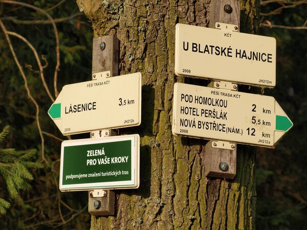 tourist signposting , southern Bohemia
