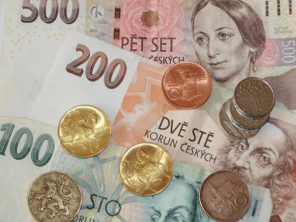 Česká měna peníze — Stock fotografie