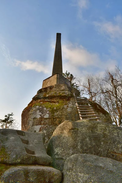Wysoki Kamień Wysokości 732 Błędnie Nazywany Kamieniem Marka Niemieckiego Marksteina — Zdjęcie stockowe