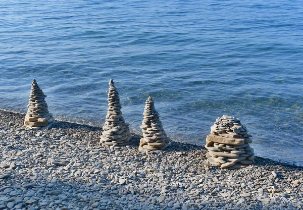 Kinderspielzeug Aus Steinen Der Meeresküste Slowenien — Stockfoto