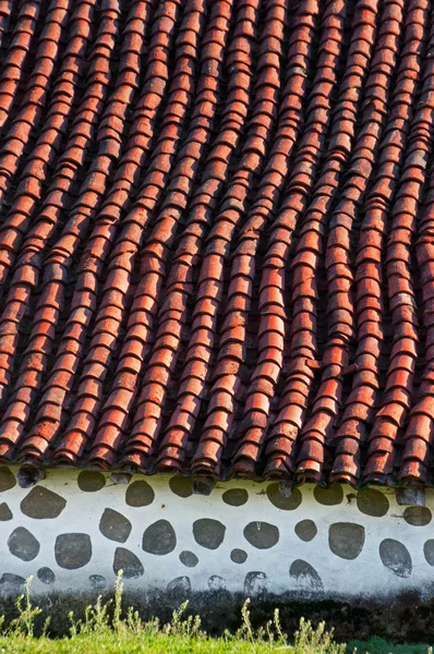 Casa con techo de baldosas grandes — Foto de Stock