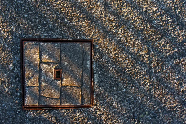 Stone sewel in the floor — Stock Photo, Image