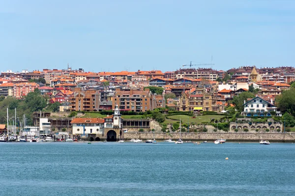 Getxo liman ve sahil manzarası — Stok fotoğraf