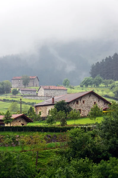 Casas de campo típicas bascas — Fotografia de Stock