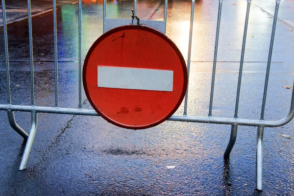 Traffic sign about do not enter — Stock Photo, Image