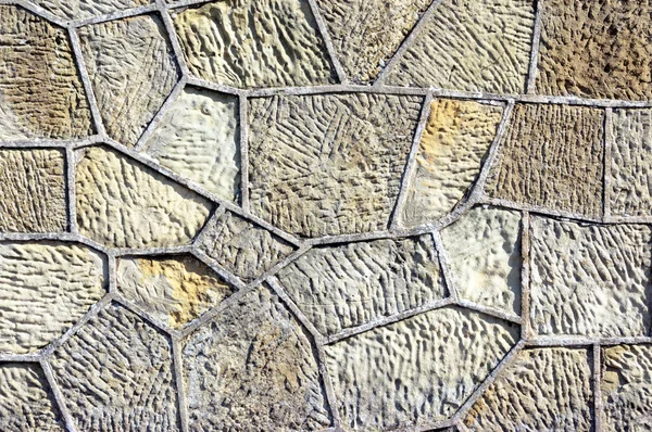 Texturas em uma parede de concreto com formas geométricas — Fotografia de Stock