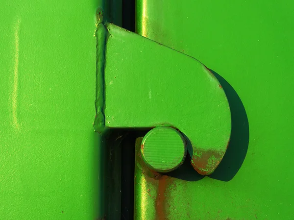 Old door locked with latch — Stock Photo, Image