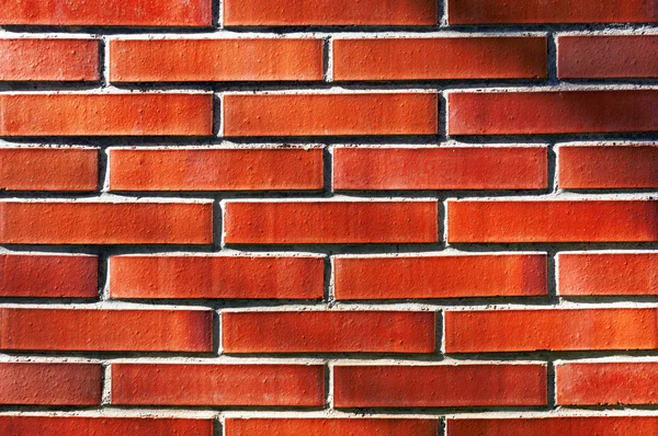 Kırmızı tuğlalı duvar — Stok fotoğraf