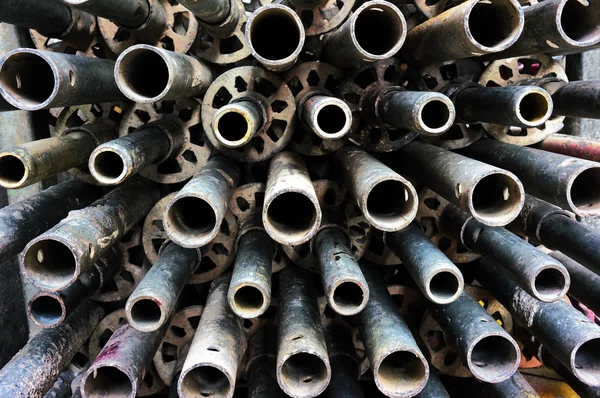 Metallic tubes pattern — Stock Photo, Image
